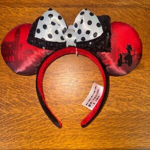 Disney Black and Red Sequin Minnie Ears